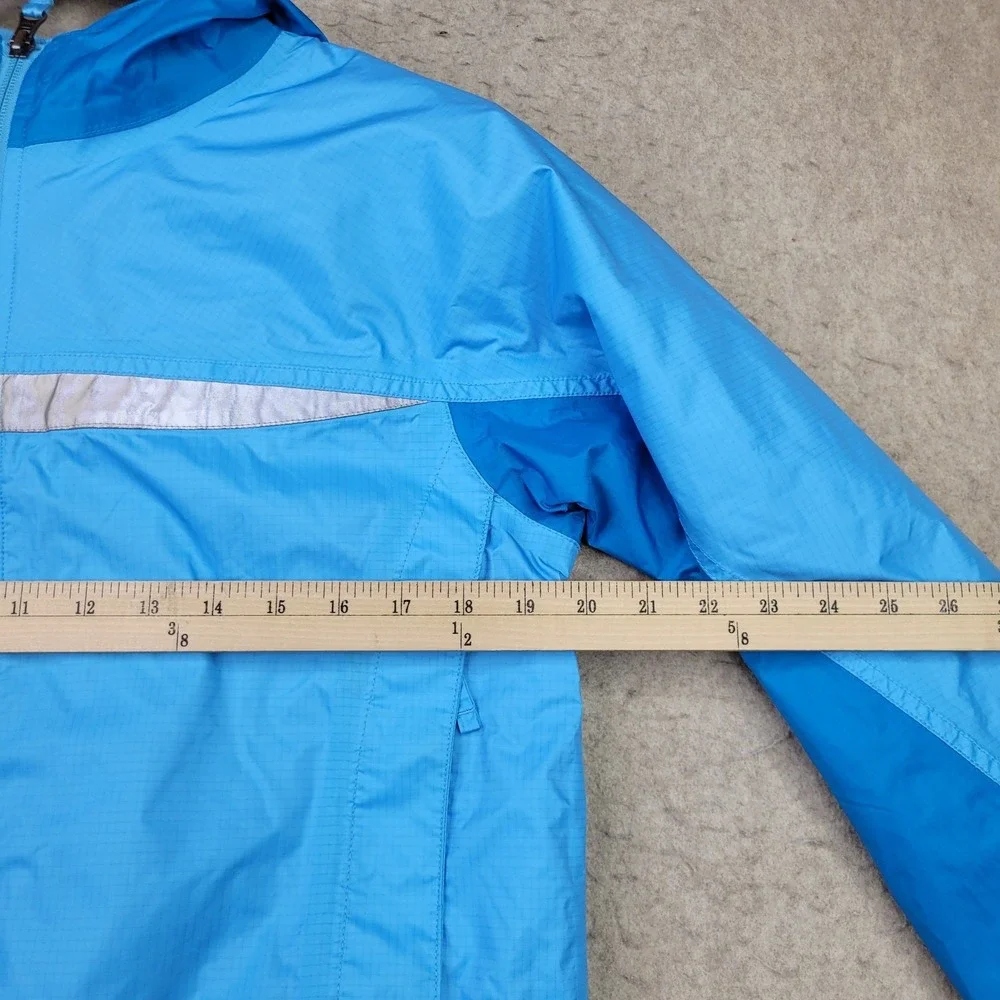 LL Bean Jacket Kids L‎ 14-16 Full Zip Hooded Raincoat Microfleece Lined 248055